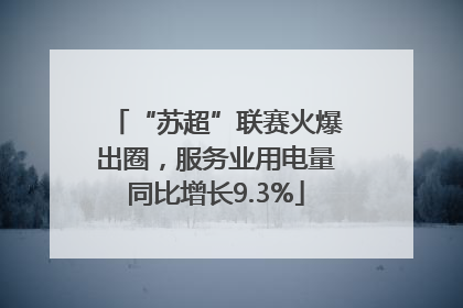“苏超”联赛火爆出圈，服务业用电量同比增长9.3%